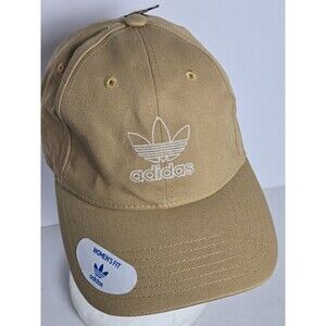 Womens Adidas raw sand brown with white accents Adjustable Hat